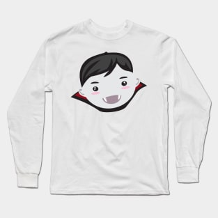 Cute Vampire face for halloween. Long Sleeve T-Shirt